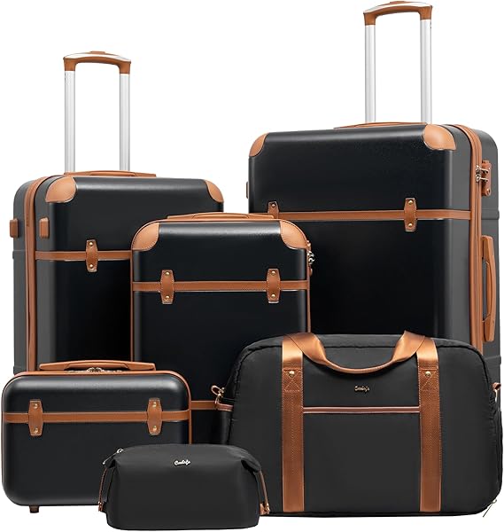 Luggage PC Hardside Luggage TSA Lock Spinner Wheels, Set 3 Piece Suitcase