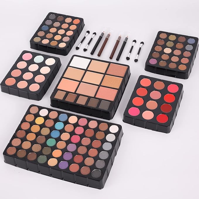 Professional Makeup Case,Makeup Set for Teen Girls,Makeup Palette,Multicolor Eyeshadow Kit, 132 Color All In One Makeup Kit