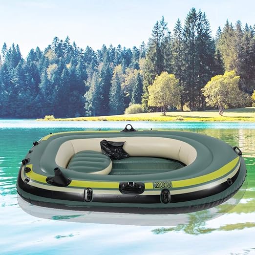 Inflatable design, easy to fold for convenient storage and transportation, Two Person Rowing Air Boat Fishing Drifting Diving Tool