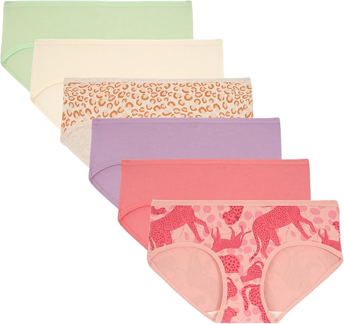 These underwear kids' elastic waistband are friendly to girls' skin and will not roll or dig into the waist, hugging the curves seamlessly. Girls Cotton Underwear Assorted Panties