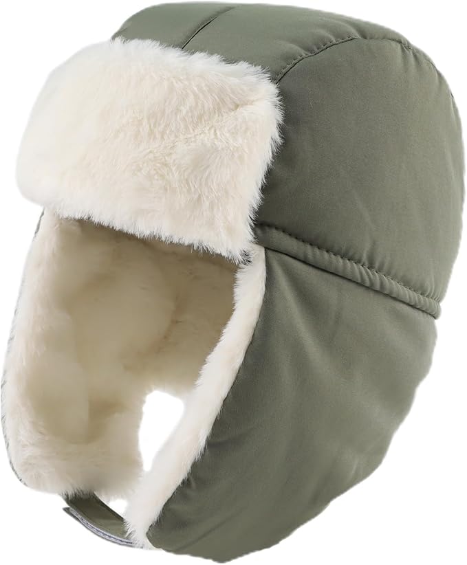 KEEP KIDS TOASTY ALL DAY: When your boys or girls going out for playing or walking to school in snowy weather,  WINDPROOF WATERPROOF Winter Baby Beanie Fleece Lined Kids Bomber Hat 3-6Y