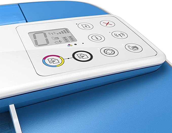 HP DeskJet 3755 Compact All-in-One Wireless Printer, HP Instant Ink, Blue Accent (J9V90A), 2.3