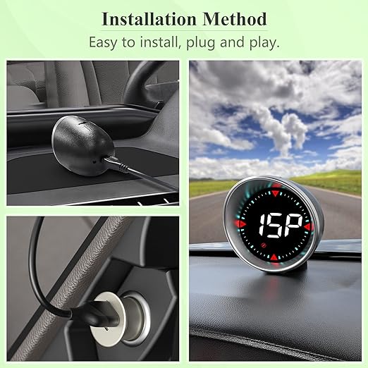 Head Up Display with Speed,Mileage, Suitable for All Car - Digital GPS Speedometer G5,