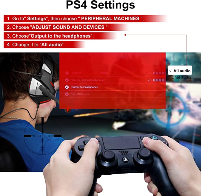 Gaming Headphones with Noise Cancelling Mic LED Light