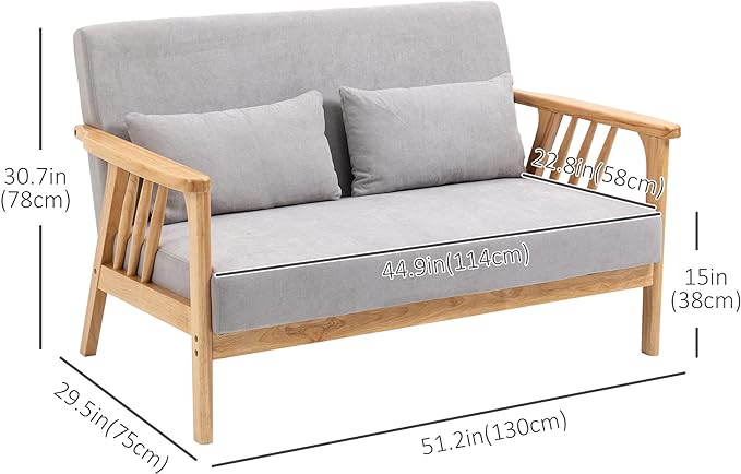 This small couch provides you with softness and support you deserve with its skin-friendly velvet-touch surface, well-padded back cushion, the S spring underneath the seat and 2 extra throw cushions