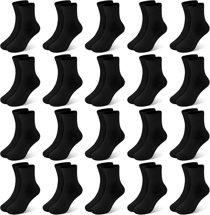20 Pairs soft and friendly to children's skin, helps wicks moisture away, great thickness for all seasons wear. Keeps dry in summer, keeps warm in winter