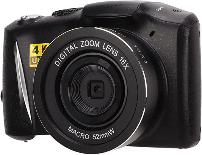4K Digital Camera, 48MP HD Digital Video Camera Camcorder with 3.2in IPS Screen, 16X Digital Zoom Vlog Camera, for Photography