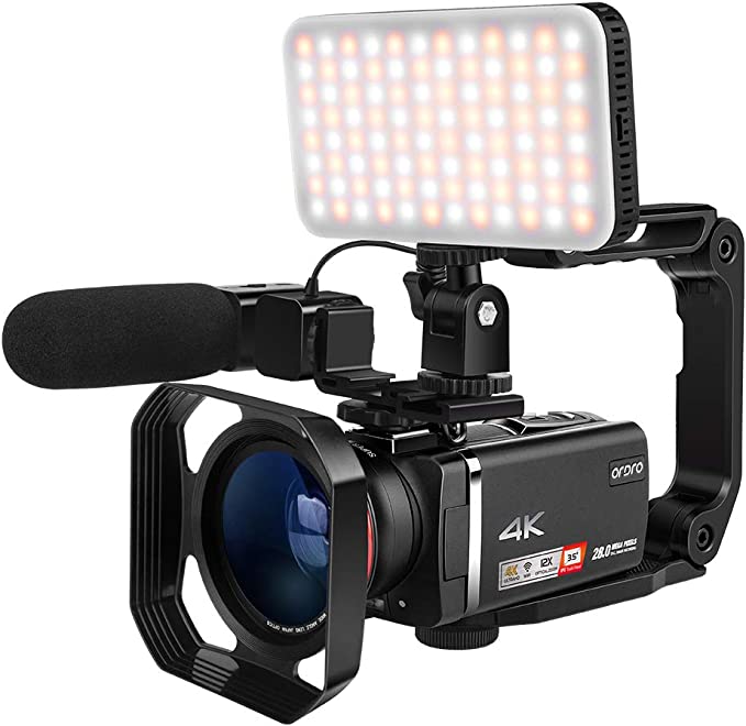 Video Camera 4K AX60 UHD Camcorder with 12x Optical Zoom 3.5
