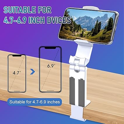 our plane phone holder ensures durability and stability, providing a secure grip for your device. Upgrade Airplane Phone Mount with 360°Rotation, Portable Foldable Travel Essentials for Flying