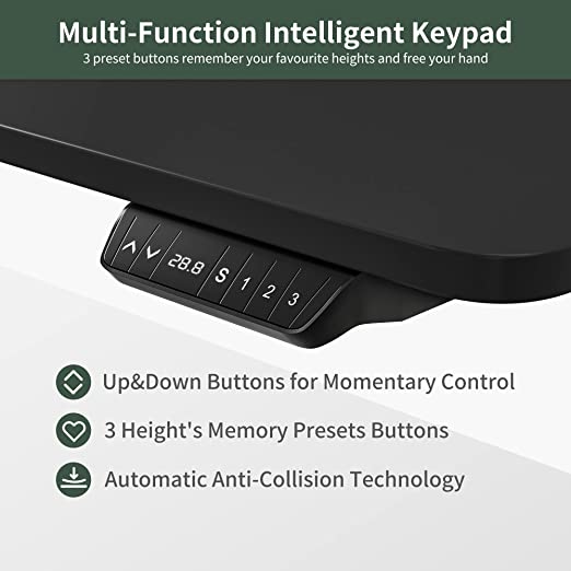 Sit Stand Home Office Desk with Splice Board, Electric Standing Desk