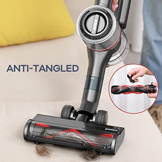 Lightweight Stick Vacuum with LED Display, Detachable Battery Up to 45 Mins Runtime, 350W Powerful Suction