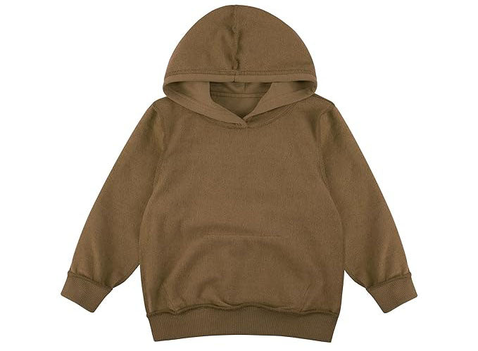 The reinforced neck seam, along with ribbed cuffs and hem, ensures the fleece hoodie sweatshirt maintains its shape. Designed with a loose, regular fit