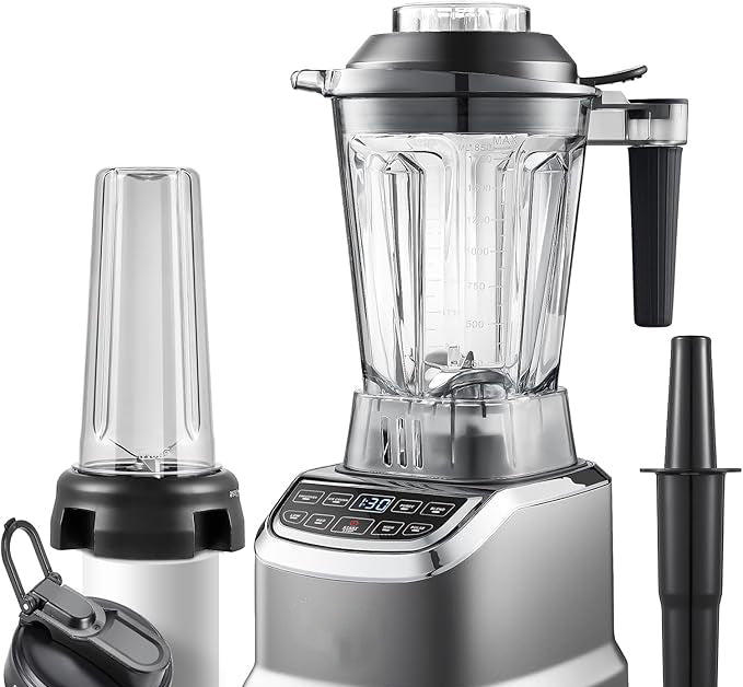 The hill-shaped inner wall adds resistance for better stirring. Can break both soft and hard ingredients in seconds. High Speed Blenders for Smoothies with 3 Speed Control and 4 Preset Program