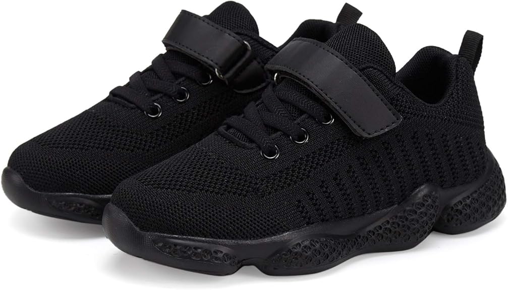 Convenient hook & loop closure design for easy on and off,help kids put on shoes easier and quickly by themselves.