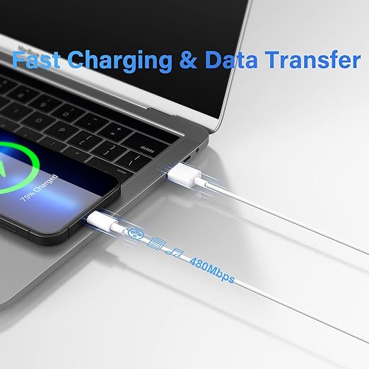 Apple charging cable has flexible tensile strength, and extra long tail design can bear 12,000 bends in strict laboratory tests, Cable 5Pack MFi Certified Apple Charging Cord Compatible with iPhone 14 13 12 11 Pro MAX Xs Xr X 8 7 6 6s Plus SE 5S iPad iPod