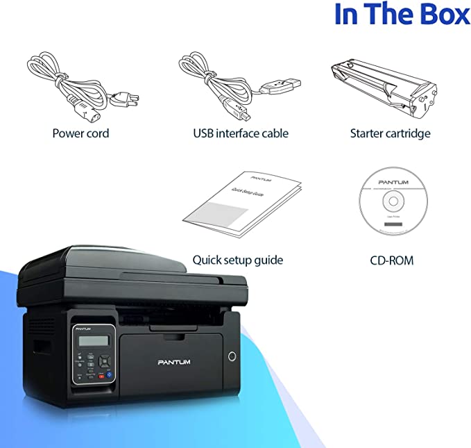 Pantum M6550NW/M6552NW Wireless Networking Monochrome Multifunction Laser Printer with Mobile Printing, Large Paper Capacity