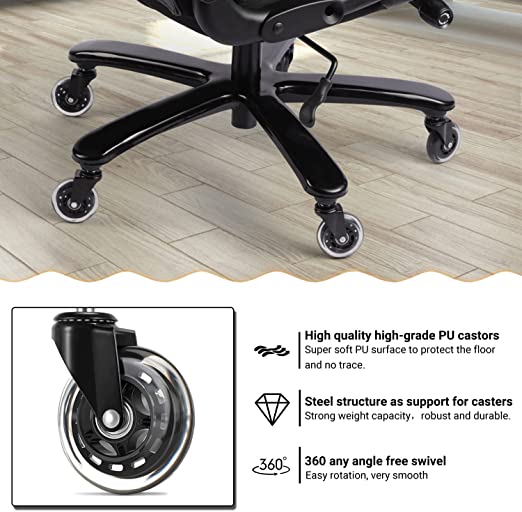 High Back Big & Tall 400lb Leather Office Chair Executive Desk Computer Task Swivel Chair- Heavy Duty Metal Base, Adjustable Tilt Angle, Thick Padding and Ergonomic Design for Lumbar Support