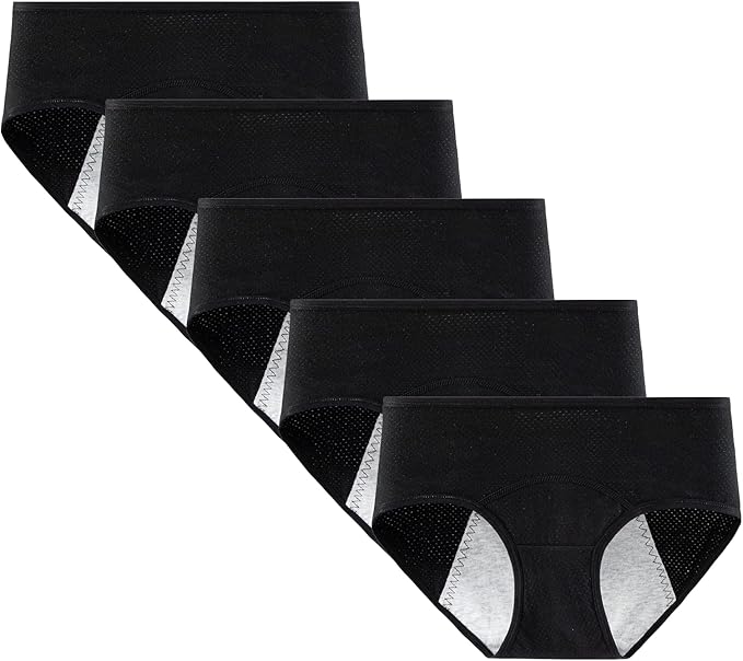 period underwear made for menstrual cycles, which prefectly protection girls for menstruation leakage problem. Panties Breathable Leakproof Underwear Cotton Protective Menstrual Brief PACK OF 5