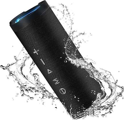 IPX7 Waterproof Portable Speaker,Bluetooth 5.0, TWS, RGB Lights, , 24W Stereo Sound Speaker, 24H Playtime