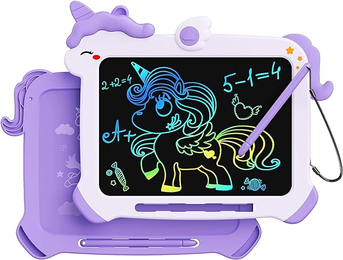 Unicorn Colorful Screen Doodle Board, Drawing Pad, Educational Toy, Toddlers Travel Toy