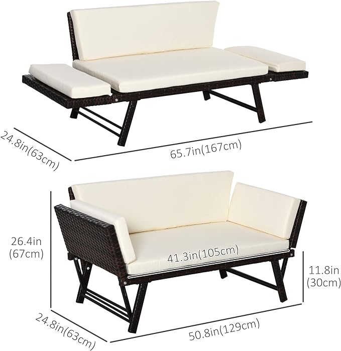 seating and back supporting cushions are soft and sturdy to support your body in, Armchair, Chaise Lounge Loveseat, for Deck, Wicker Patio