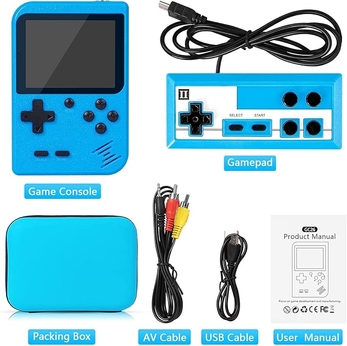 Handheld Game Console Comes with Protective Shell, 3.0 Inch Screen 800 Classical FC Games,