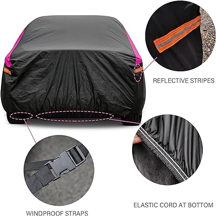 Car Cover, Auto-aAtend Full Exterior Covers for Sedan Car Covers for Automobiles All Weather Windproof Snowproof UV Protection Outdoor Full Cover - Sedans Length up to 191
