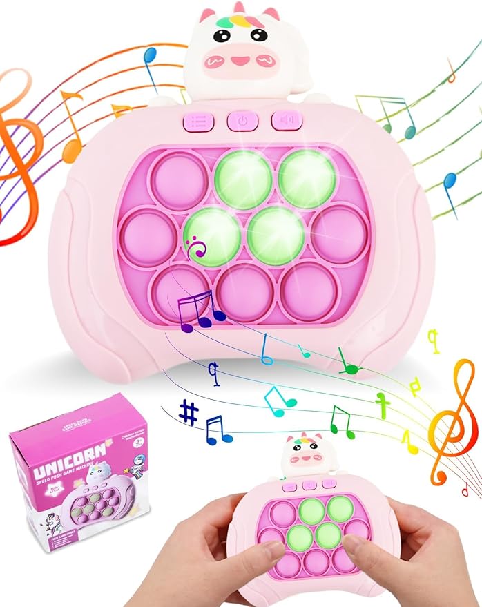 This pop fidget toy can help improve children's reaction ability and hand-eye coordination. When you press the bubbles, Fidget Toys for Kids, Sensory Toys and Puzzle Game, Handheld Popping Game,