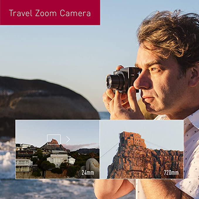 PANASONIC LUMIX ZS80 20.3MP Digital Camera, 30x 24-720mm Travel Zoom Lens, 4K Video,3inch display with Lecia Lens-Black