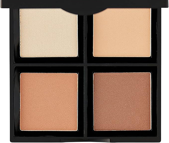 It’s a portable quad of four complementary bronzing shades, giving you what you need to sculpt, shade, define, illuminate,  Powder Contour Palette, Compact Powder Palette To Highlight & Contour, Sculpt, Shade,
