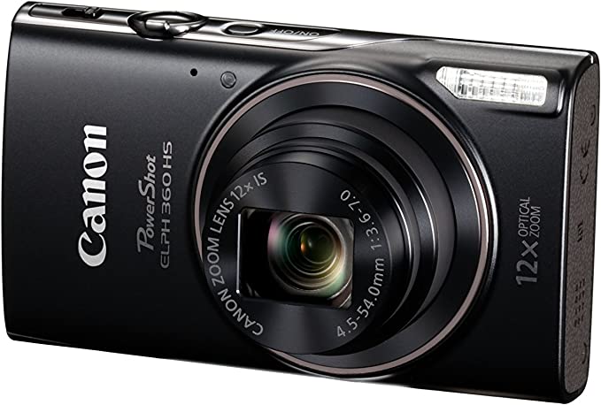 Canon PowerShot ELPH 360 HS 20.2 Digital Camera with 12x Optical Image Stabilized Zoom with 3-Inch LCD (Black)