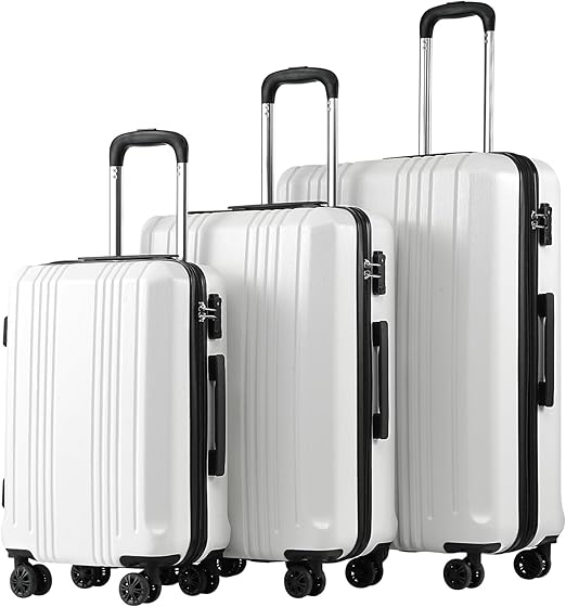 24inch luggage is perfect for business and personal travel, 28in is expandable add 15% to the scalable space. TSA Lock Spinner 20in24in28in