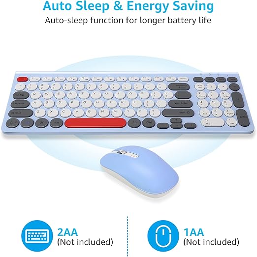 Silent click wireless mouse will allow you to do your job without disturbing others.Wireless Keyboard and Mouse Combo, Wireless USB Mouse and Computer Keyboard Set, Compact and Silent for Windows Laptop, Desktop,