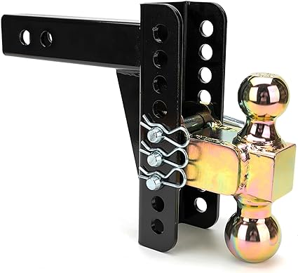 2 inch receiver features a standard with almost all standard 2-inch x 2-inch trailer hitches. It's perfect for most class 3, class 4 and class 5 hitches, durable coating protection to protect against rain and dust corrosion Capacity 14000 lbs, Black