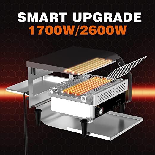 PYY 450 Slices/Hour Commercial Toaster Conveyor Restaurant Toaster for Bun Bagel Bread Heavy Duty Stainless Steel Conveyor Toaster for Restaurant Big Family Bakery