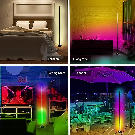 Smart Corner Lamp, voice Control, 1600w+ color, music mode, DIY mode customized at will, brightness adjustment and so on