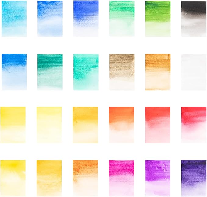 your every stroke will be satin-like smooth, and the artwork will have more excellent lightfastness than usual.,  12ml/0.4oz Lightfastness Water Color Paint Set for Adult Artists