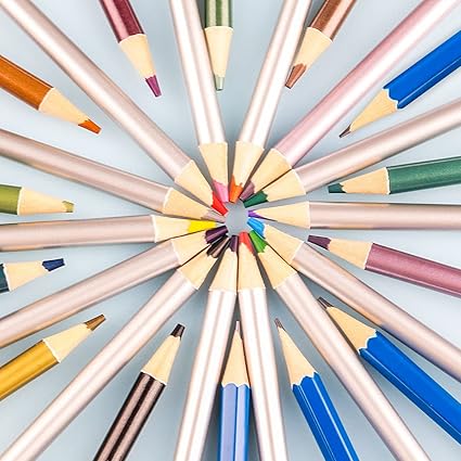 metallic effects with the metallic pencils, and vivid effect with the watercolor pencils.Artist Drawing Supplies Sketch Kit, Drawing Pencil Set Zipper Box