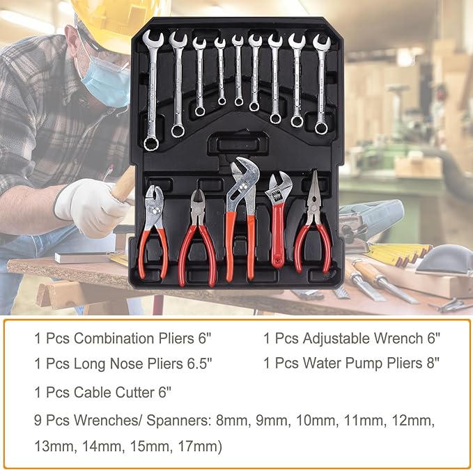 Wrench Mechanic Tool Set, Tool Box for car Maintenance
