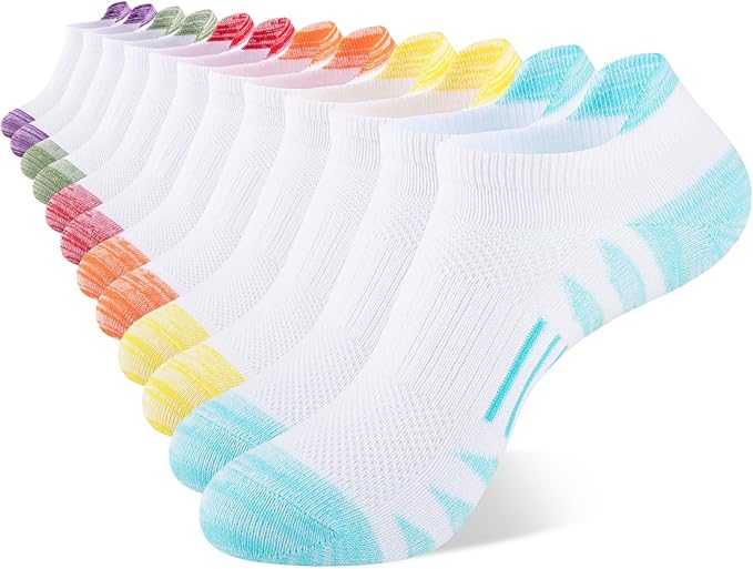 These girls socks are made of high quality cotton, the socks are skin-friendly, comfortable and durable to wear, Girls Socks 12 Pairs Ankle Breathable Socks Mesh Cotton Sports Socks