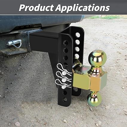 2 inch receiver features a standard with almost all standard 2-inch x 2-inch trailer hitches. It's perfect for most class 3, class 4 and class 5 hitches, durable coating protection to protect against rain and dust corrosion Capacity 14000 lbs, Black