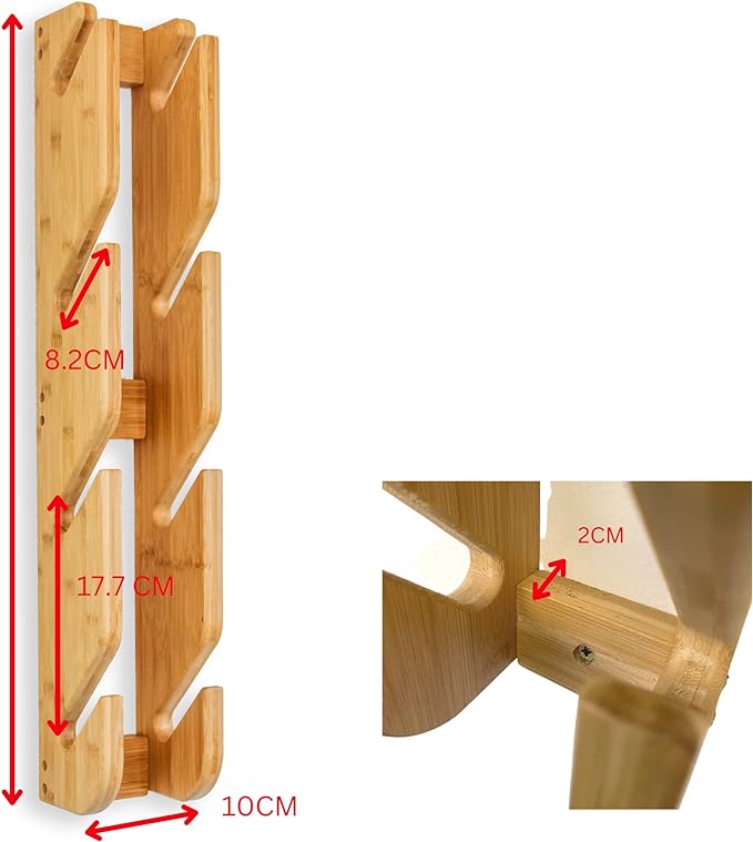 Skateboard rack is the best way to keep your boards organized! Made with beautiful bamboo,  Surf Skateboard Wall Mount Display | Snowboard Wall Storage Holds Four Boards