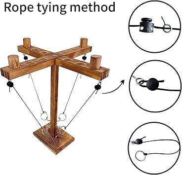, looks more beautiful and coordinated. Our exclusive innovation - at each end of the column built-in nuts,  Ring toss Games,Wooden Hook and Tossing Game,Hook and Toss Games