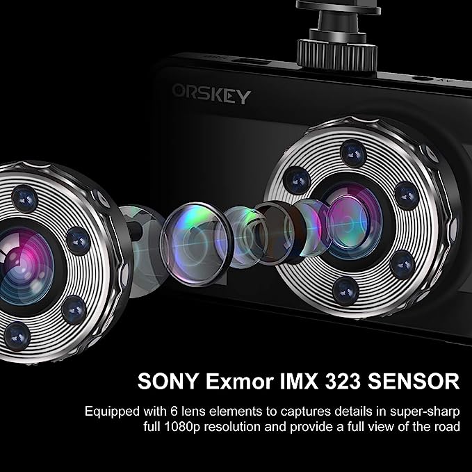 LCD Display Night Vision G-Sensor,. 170 Wide Angle WDR 1080P