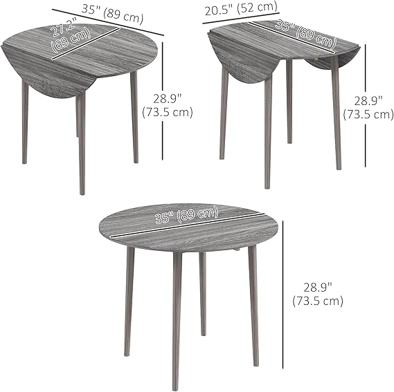 kitchen table offers endless possibilities, adapting to your ever-changing needs with ease,Folding Dining Table, Round Drop Leaf Table for Small Spaces,