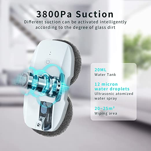 Outdoor High Rise Window , Window Robot Cleaner Automatic, with 6 Fiber Cloths