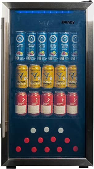 DBC117A2BSSDB-6 117 Can Center, 3.1 Cu.Ft. Freestanding Beverage Refrigerator for, Basement, Dining, Living Room-Bar Fridge Perfect for Beer, Pop, Water