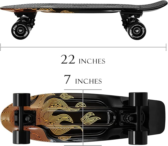 unique design make it one of the best skateboard gift choices. Classic Mini Cruiser Designed for Cruising, Outdoor Activities and Short Commutes