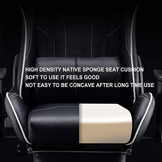 Gaming Chair Racing Style Recliner with Footrest - Pocket Spring Breathable Cushion High Back PC Computer Desk Office Chair - Lumbar Support Headrest