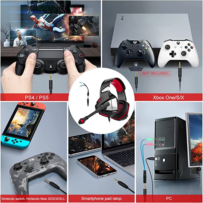 Gaming Headset, Over Ear Gaming Headphones